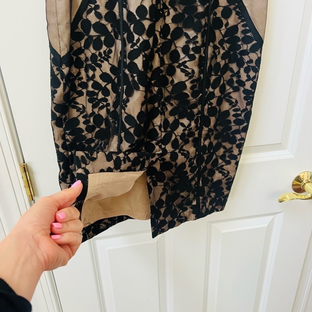 COPY - Jax size 8 stunning Black and Tan Lace Dress - Picture 6 of 7
